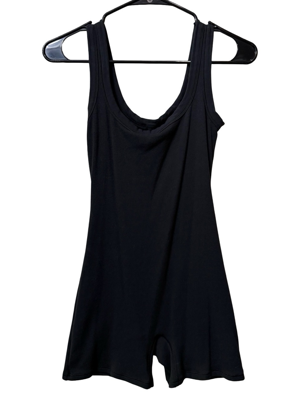 Skims onyx cotton rib onesie